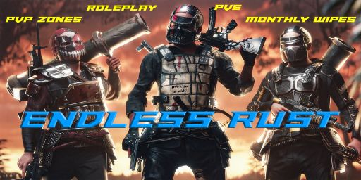 EndlessRust PvE/PvP-Zones 2x|Skills|Alpha Loot|Quests|TP