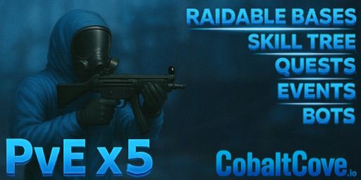 CobaltCove.io PvE x5 | Skills | Bots | Raid Bases | Quests