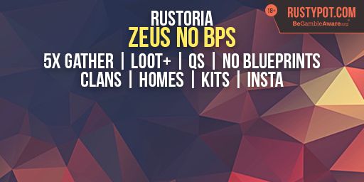 [EU] Rustoria.co - 5x No BPs [Loot+/Shop/Kits] JUST WIPED