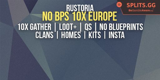 [EU] Rustoria.co 21/2 - 10x No BPs [Loot+/Shop/Kits] JUST WIPED