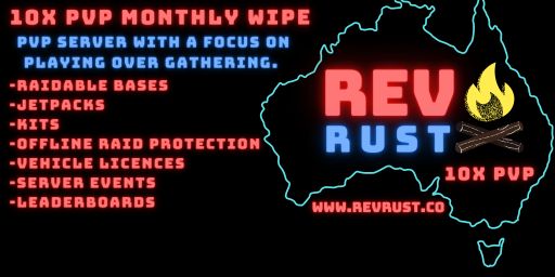 [AU] RevRust 10x PVP Solo/Duo/Trio Shop|Jetpacks|RB|Events