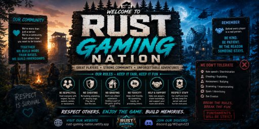 RustGamingNation 500x PvE [Events|Purge|Zombies|SkillTree]