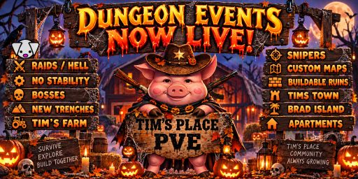 Tims Place PVE 10x /Custom Heli/Bradley/Bots/snipers