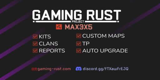 GAMING RUST MAX3X5 [SOLO/DUO/TRIO] WIPE 19.05 | UA | EU | PVP |