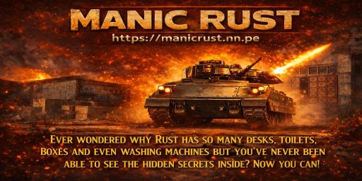 ManicRust UK PVE |Procedural Map|RaidBases|Events|Skill Tree|
