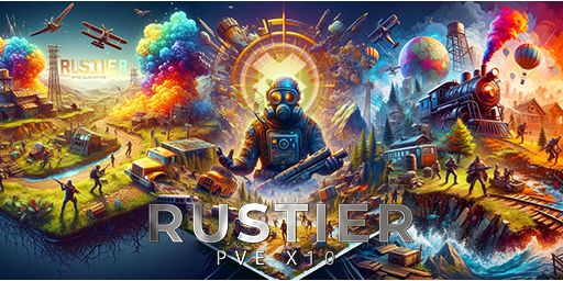 Rustier PVE X10 |RaidBases|SkillTree|EpicLoot|Zombies|Bots