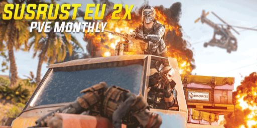SusRust EU 2X PVE Monthly-Shop-Kits-Teleport-Skills-Epic Loot