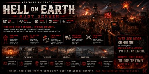 Kapco411 Hell On Earth 3X|PVE|Ultra Modded Weekly|Awesome Event