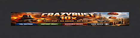 CrazyRust 2x Vanilla+ EU / Weekly / Quad / No P2W / QoL