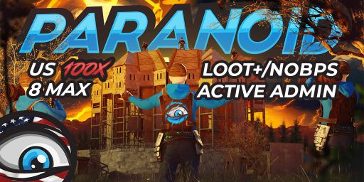 Paranoid.gg US 100x|NoBPs|Loot+|PVP|Shop|Kits 5/17 JUSTWIPED x1