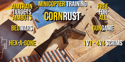 US CORNRUST - AimTrain | BedWars | Minicopter | GunGame