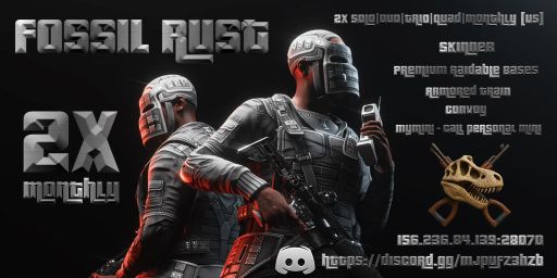 FossilRust [US] 2X | No BP Wipe | Solo Duo Trio Quad | Monthy