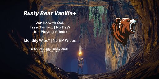 EU RustyBear Vanilla+ Monthly | No Offlines | Offline Protectio