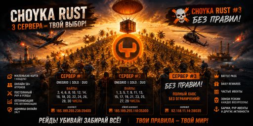 CHOYKA RUST №3[ONE GRID] [X2] SMALL MAP - FPS+YOU-TUBE 67