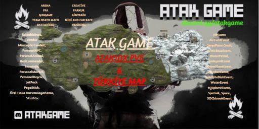 [TR/EU] Atak Türkiye Map Pve|Creative|Arena|AimTrain|Race|Park