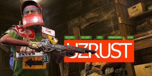 [Uz/Ru/Kz]  #1 UzRust - 1X|NoLimit|Kits|Skills|MiningFarm