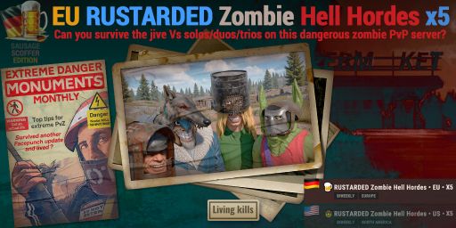 RUSTARDED Zombie Hell Hordes x5 • EU
