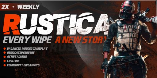 RUSTICA 2x - Weekly |Kits|Shop|Clans|NoBP Wipes|Loot+|