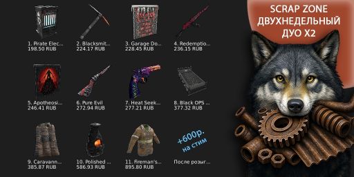 SCRAP ZONE | ДВУХНЕДЕЛЬНЫЙ ДУО X2 | SKINS
