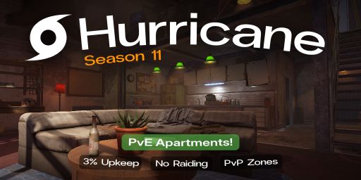 Hurricane • 3% Upkeep • No Raiding • PvP Zones