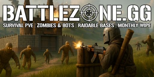 BattleZone.gg | Survival PvE | Zombies/Bots | Skills | Raidable