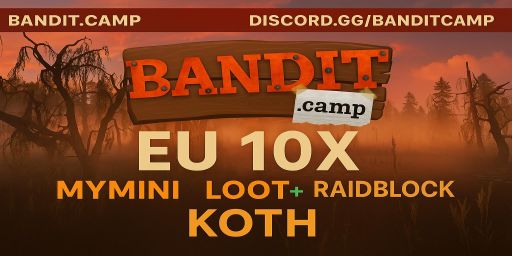 BanditCamp EU 10X MAX 8|MyMini|Loot+|ClanCores|Quarries|Events 