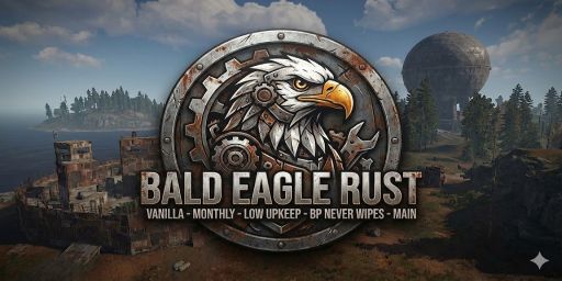 BALD EAGLE RUST - Vanilla - Monthly - LOW UPKEEP - NO BPs WIPE