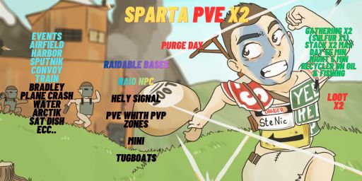 [test]SpartaPVE X2||Raidable Bases||Mini||Bosses||Events