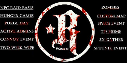 Rogue PVE 3X |Custom Map|Raidable Bases|Custom Events|