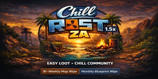 Chill Rust ZA | 1.5x | Kits | Mercenary AI | Guarded Airdrops |