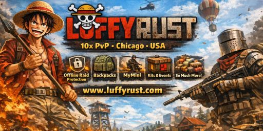 LuffyRust Chicago USA - 10xPvP|BP-Share|Kits|Skins|Backpacks|an