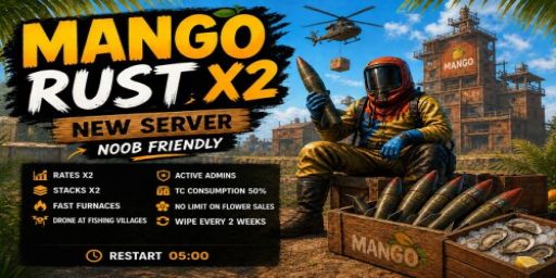 MANGO RUST X2 | VANILLA+ | NEW | WIPE 07.05 | NOOB FRIENDLY
