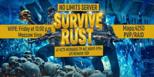 SURVIVE RUST | X2| KIT | DAYLY REWARDS | TP | NO LIMIT |