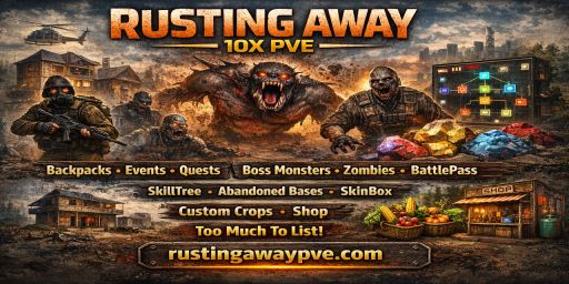 {USA} Rusting Away {10X} Pure PVE Zombies Kits|Boss Monsters|Ev