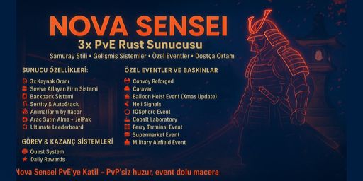 [TR/EU] Nova Ronin Sensei PvE 2-10x AI System