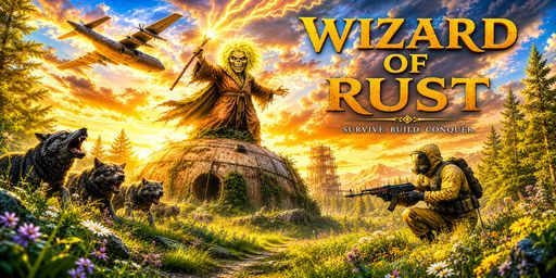 Wizard Of Rust PVE 2X|Events|Raids|Skins|ZLevels|TP