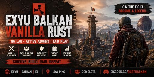 ExYu Balkan Vanilla Rust | No Lag EU | 10.9