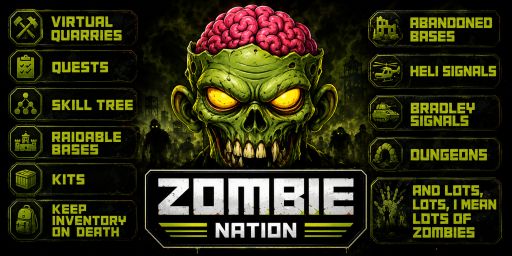 [EU] Zombie Nation | 2X PVE | Raid Bases | Skill Tree | Dungeon