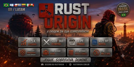[BR/LATAM] RustOrigin | 3X | SOLO/WIP 10/07