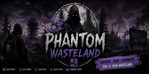Phantom Wasteland | 2X Nodes | 1/4th Upkeep | NoobF | Rust+