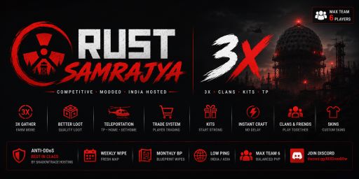 [IND] Rust Samrajya | 2x | Weekly | Max 6 | MyMini | Loot++