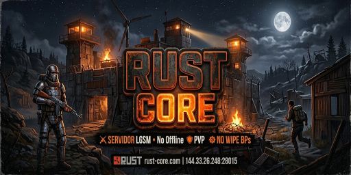 RustCore 2x Monthy Quad No Offline | No BP Wipes