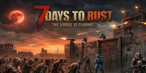 7 Days to Die in Rust 2x PVE|Zombies|Skills|Quests|Raids|Skins