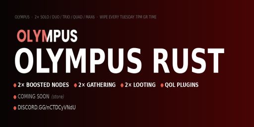 Olympus Rust | EU/GR | 2x | Max 6 | 50 % UpKeep