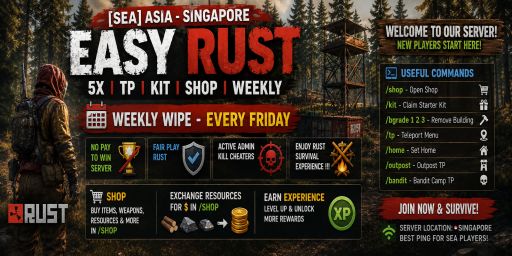 [SEA] ASIA Singapore Easy Rust - 5x | TP | Shop | Kits | Weekly