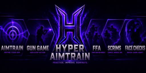 Hyper AimTrain Ranked PvP | 1v1 | Bot Practice | Minigames