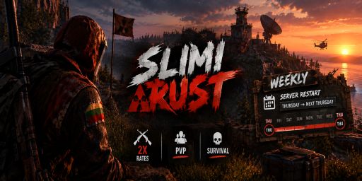 [EU] SLIMI RUST | 2X | WEEKLY WIPE | PVP | Solo/Duo/Trio/Quad
