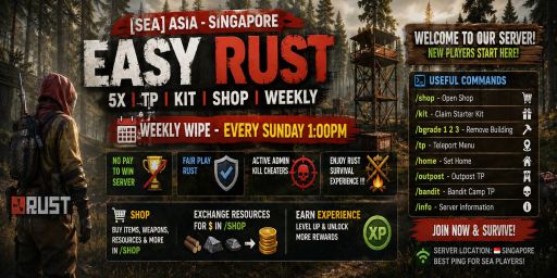 [SEA] ASIA Singapore Easy Rust - 5x | TP | Shop | Kits | Weekly