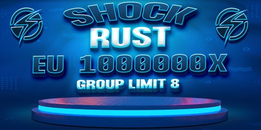 SHOCK RUST X1000000|EU|PVP|BATTLEFIELD|XMILLION|RAID|NOBP|