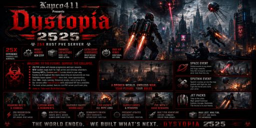 Kapco411 Dystopia 2525|PVE|25X|Jetpacks|Space|Events